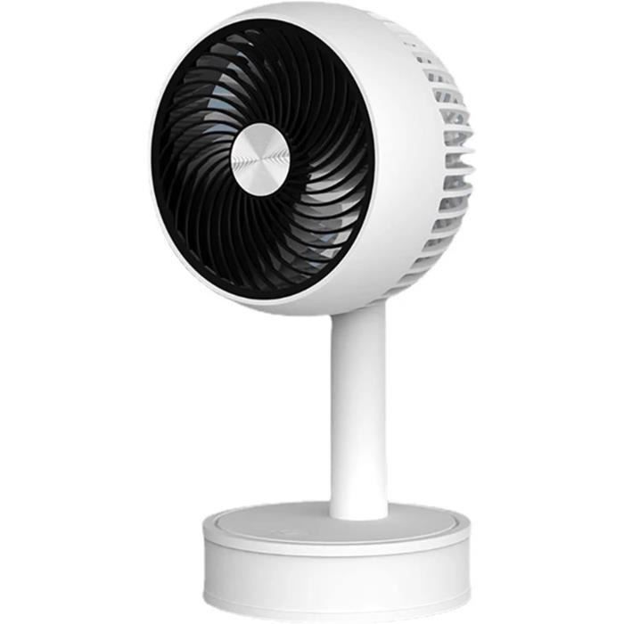 Wastou Ventilateur De Table Rechargeable USB - Ventilateur Tour Silencieux Batterie 10000mAh Oscillant Bleu