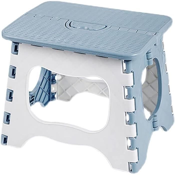 Tabouret Pliant Plastique Petit Escabeau - Pour Salle De Bain, Cuisine, Portable (25x20x20cm)