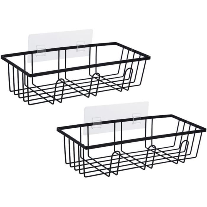 2 Etagère De Douche Étagères Murales Panier De Douche Étagère De Salle De Bain Sans Percage 83192389