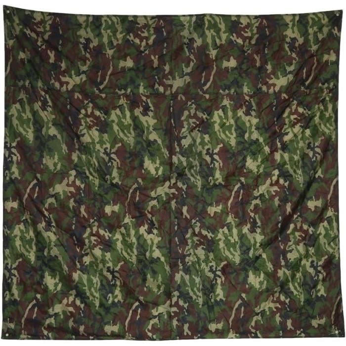 Bâche Camouflage Imperméable 2x2m - Tente Léger Pluie Et UV Pour Camping