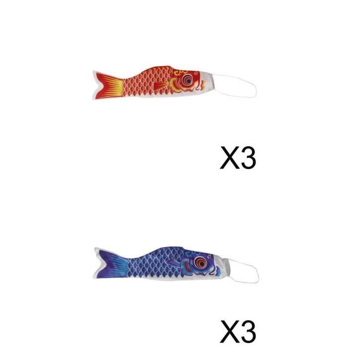 Noir/Blanc 70 cm CplaplI Décoration de Restaurant Japonais Nobori Koinobori Carpe Streamer Manche à air Motif Poisson 