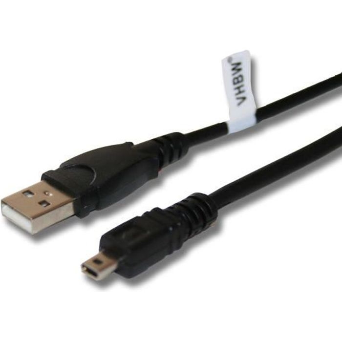 Câble USB 8pin pour NIKON CoolPix L23, L120, P300, P330, P500, S2500, S3500, S8100, S9100 etc.