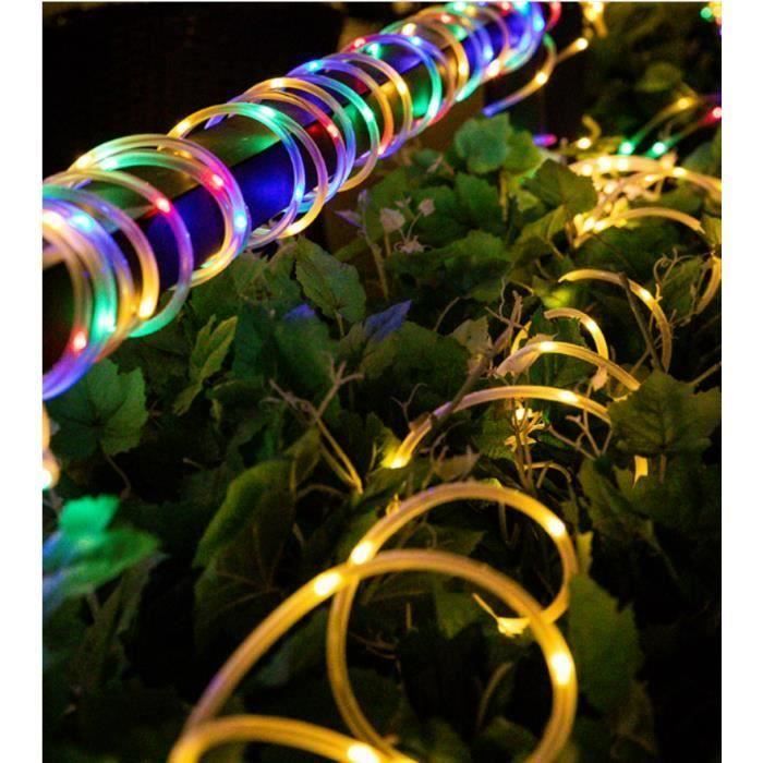 Guirlande LED Solaire Ou USB - 10m, 100 LEDs, 8 Modes, Télécommande - Étanche Pour Intérieur/extérieur (bleu) - 3