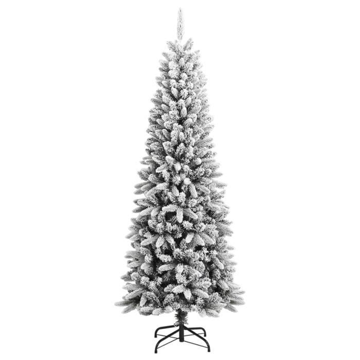 Zerodis Sapin de Noël artificiel avec neige floquée 240 cm PVC et PE