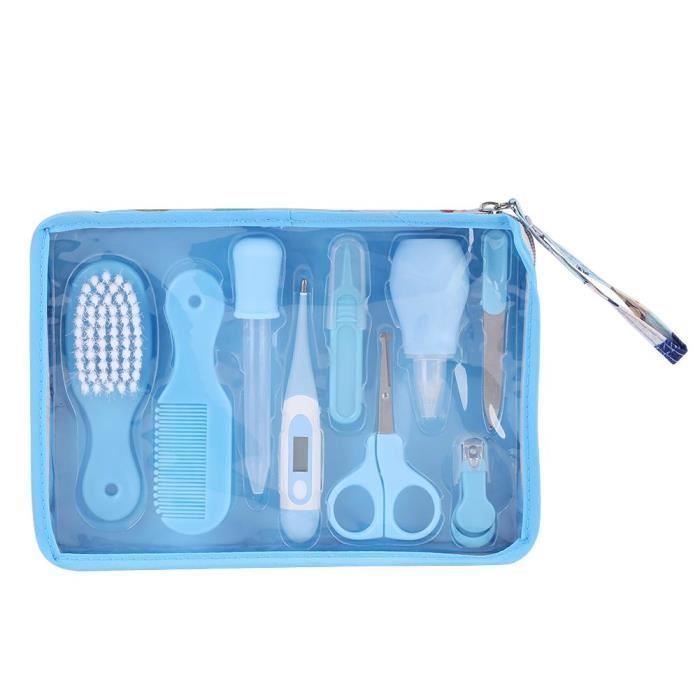 9 Pcs Trousse De Soin Bebe Soins De Sante Set Nail Cheveux Enfants Toilettage Thermometre Brosse Kit Bleu Cdiscount Puericulture Eveil Bebe