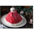 1pc Mousse silicone Moule 3D Swirl Forme de Noël Chapeau de gâteau Moules de cuisson Moule Chapeau de Père Noël moule moule de silic-1