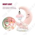 TD® LED Veilleuse en résine lune licorne-Dessin Animé Bébé-Lampe de Chevet pour enfants -veilleuse lampe pour chambre bébé-1