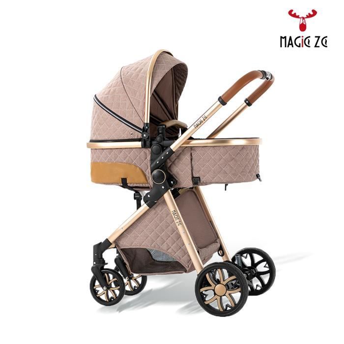 Poussette trio MagicZC bébé 3 en 1,Dossier réglable,0-3 ans