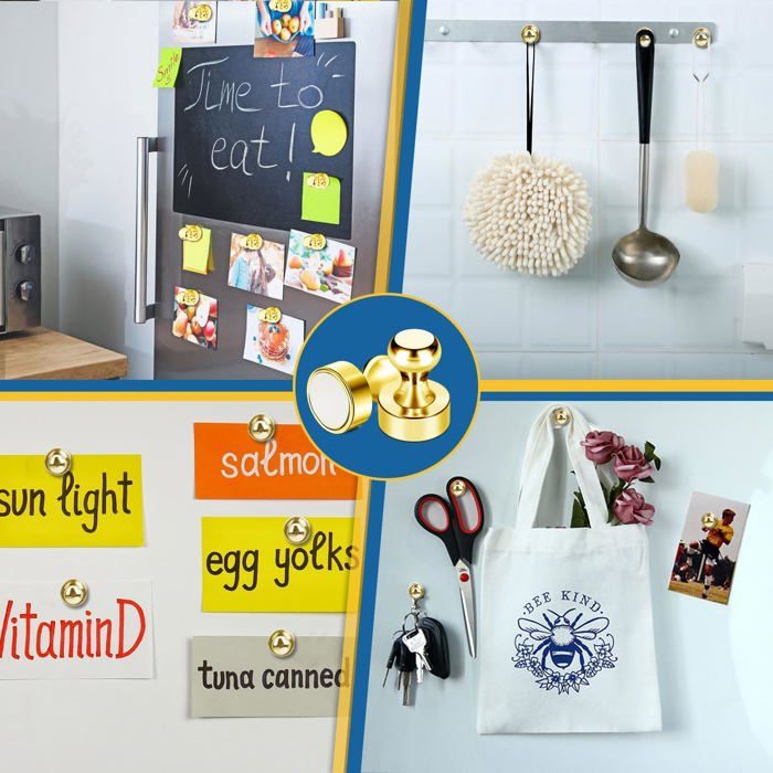 Aimants Dorés 5X2.5Mm | Paquet De 60 Petits Aimants Puissants En Néodyme, Mini-Aimants Ronds