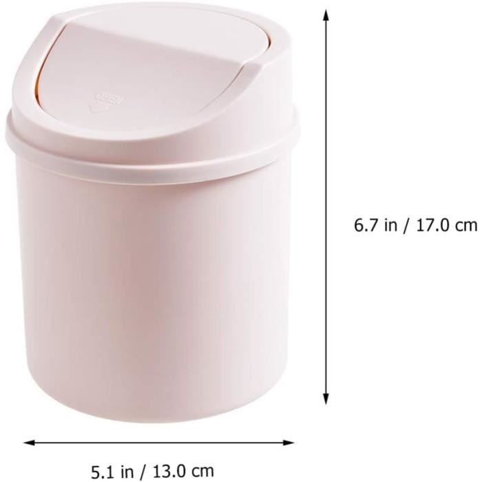 Kytpyi Lot De 2 Mini Poubelles Plastique 15x12.5cm - Poubelle Bureau, Cuisine Et Salle De Bain