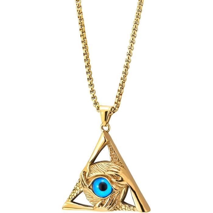 Lot De 2 Pendentifs De Protection Contre Le Mauvais œil - Argent 925 Avec Verre Bleu - Amulette - Neuf Sans Emballage