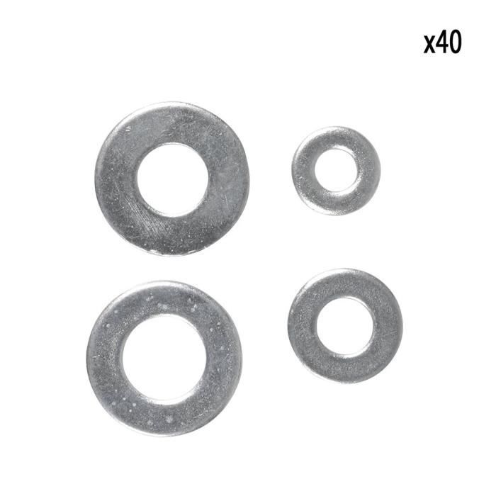 Rondelle - plate étroite - acier zingué - D: 3-4-5 mm - Cdiscount