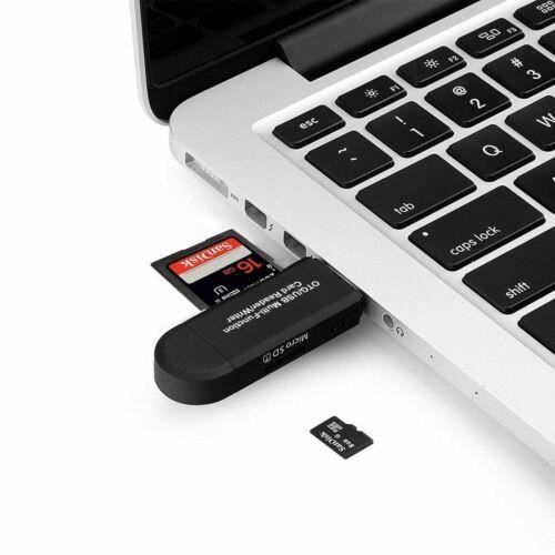 Lecteur Carte Mémoire USB OTG 2 En 1 – Pour Smartphone Android Et PC – Transfert SD/microSD