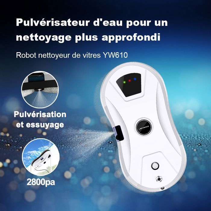 Ridgetube Robot Nettoyeur De Vitres, Robot Laveur De Vitre 2800Pa Lave