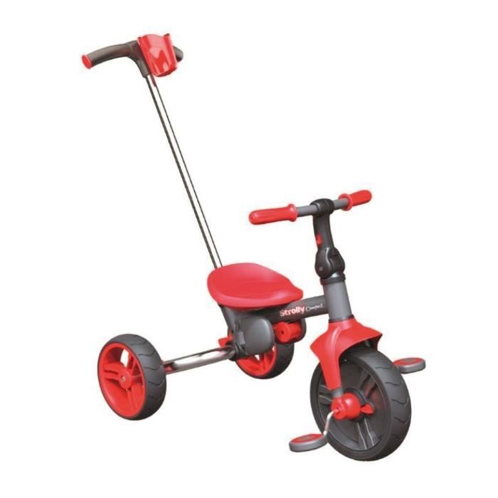 STROLLY Tricycle Evolutif Strolly Compact Rouge Cdiscount