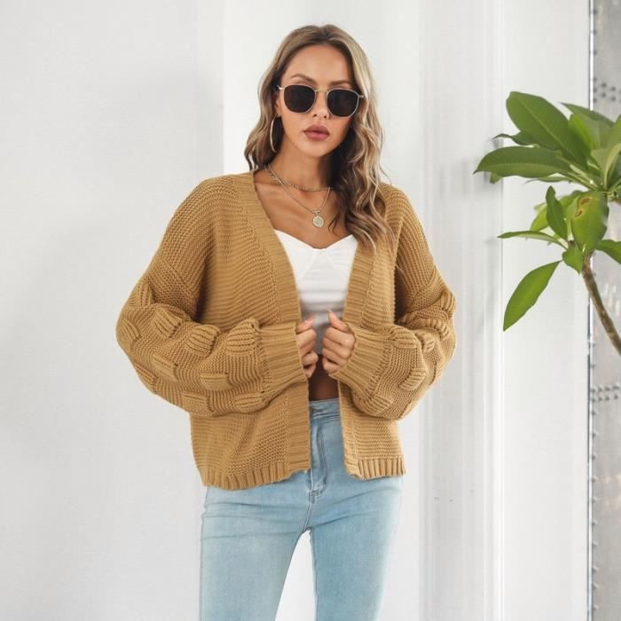 Cardigan manche bouffante clearance