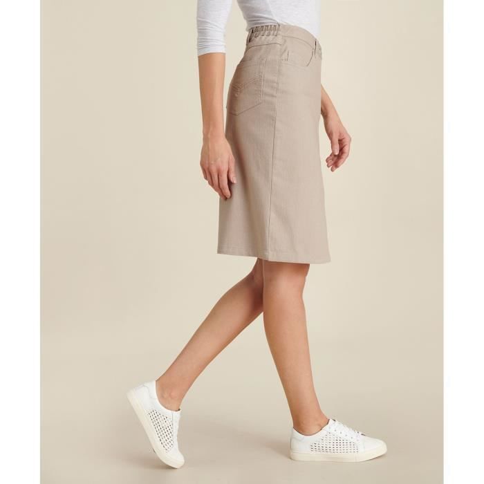 Jupe Damart Jupe toile extensible Lin Lin Cdiscount Pret a Porter