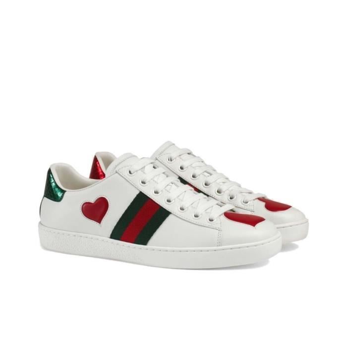 Basket blanche outlet gucci femme