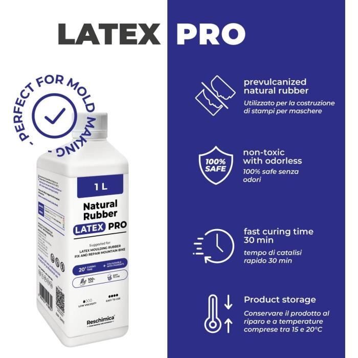 LATEX PRO - Latex liquide naturel Pour maquilleur de masque, Moulage et  Effets Spéciaux, Loisirs créatifs (1 lt) - Cdiscount Beaux-Arts et Loisirs  créatifs