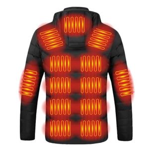 Gilet Chauffant Homme Polaire - Chauffage Rapide 55°C, 3 Niveaux, Batterie 25000mAh Incluse, Pour Ski