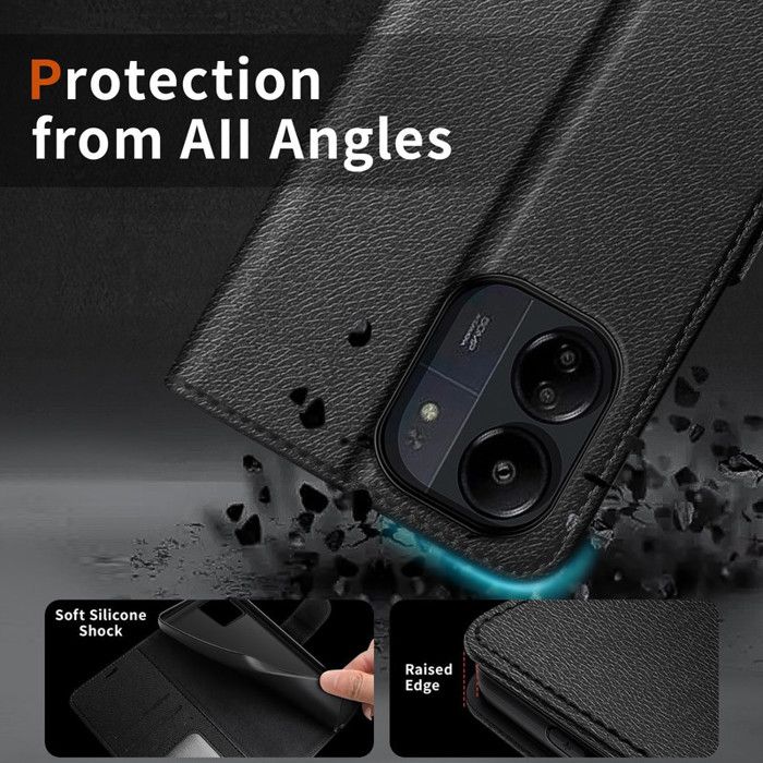 Coque Xiaomi 13T - Noir Effet Fibre Carbone - Silicone TPU Antichoc Magnétique
