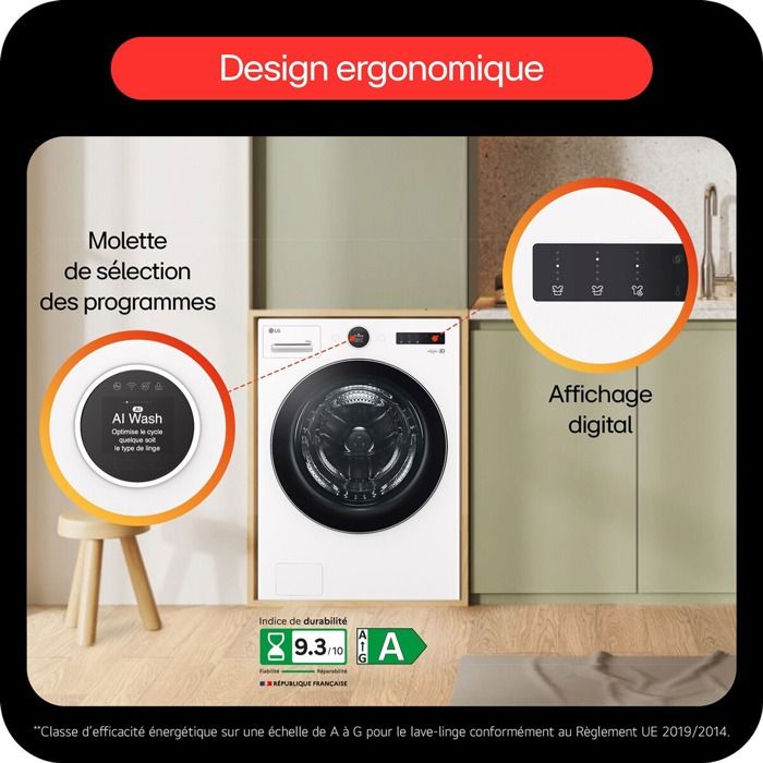Lave Linge Hublot LG F14X76WHST - Envie Rhône