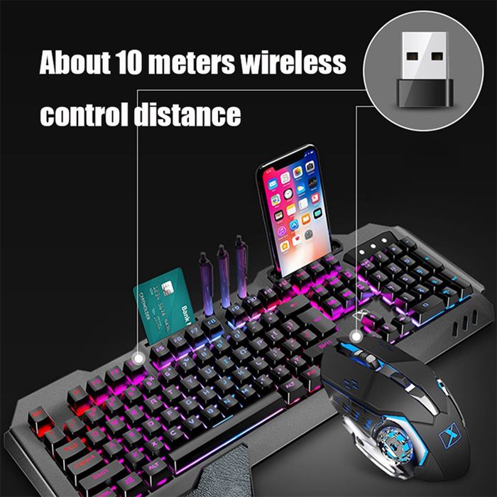 Clavier Led Gamer Support Téléphone 18cm Gris Clavier Led Gamer Support Téléphone 18cm Gris