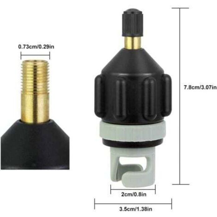 Funmo Adaptateur de Kayak, Adaptateur de Pompe Sup Gonflable, Adaptateur Pompe Kayak Embout de Gonflage Accessoire de Compresseur, Adaptateur Pompe Kayak pour Paddle, Kayak, Dériveur, Lit Gonflabl