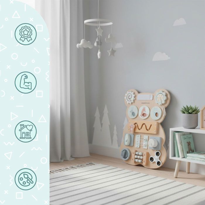 FUNLIO Table Sensorielle Bois 2 Bacs Réglable 3 Hauteurs - 1 à 5 Ans - Intérieur/Extérieur
