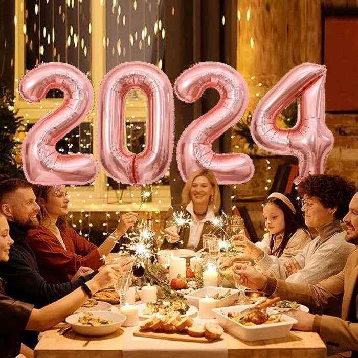 2024 Ballons de décoration de fête Nouvel An pour mettre l'humeur