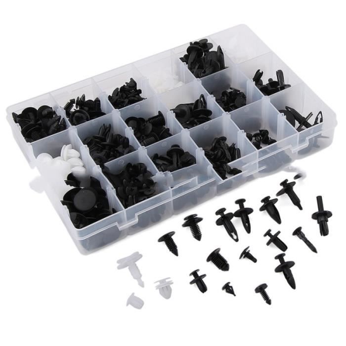 240 Clips De Fixation Auto - Kit Universel Pour Portes, Pare-chocs, Boucliers - Avec Boîte De Rangement Et Pince De Retrait