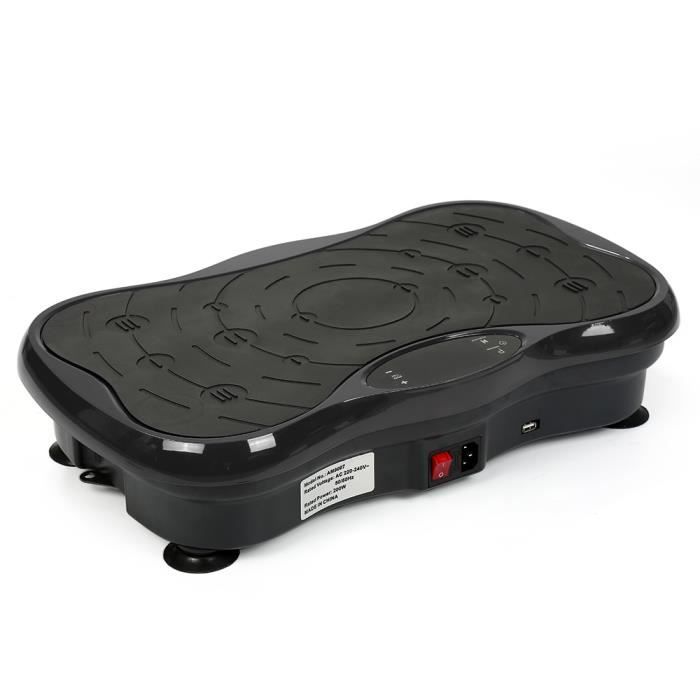 Plateforme vibrante pour le fitness - 180 niveaux vibration - 5 programmes - Télécommande - avec moteur silencieux+Bluetooth - LED - Sport