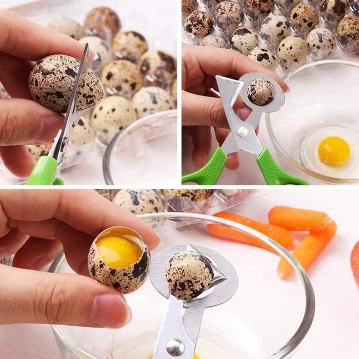 Kit Coupe-œufs Ziyonix 8 Pièces - Coupe-œuf, Séparateur, Pique-œuf, Nettoyeur, En Inox, Pour Cuisine