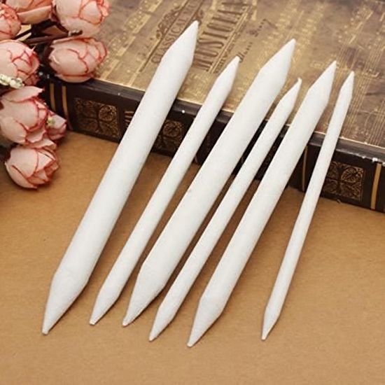8 Estompes Papier Dessin - Tortillons Blending Stump - Tailles Variables 5-16mm - Pour Croquis Et Ombrages