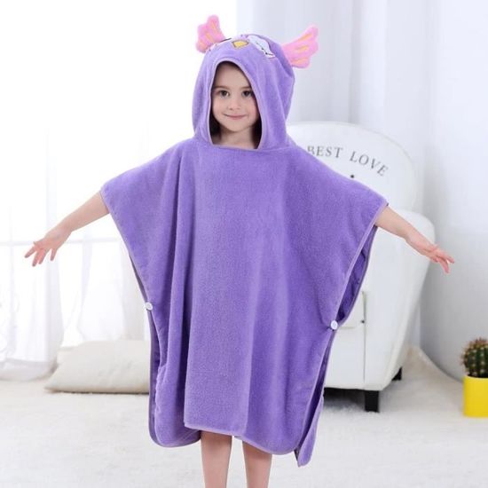 DOTBUY-SHOP Enfants Serviette De Plage Poncho à Capuche, Microfibre
