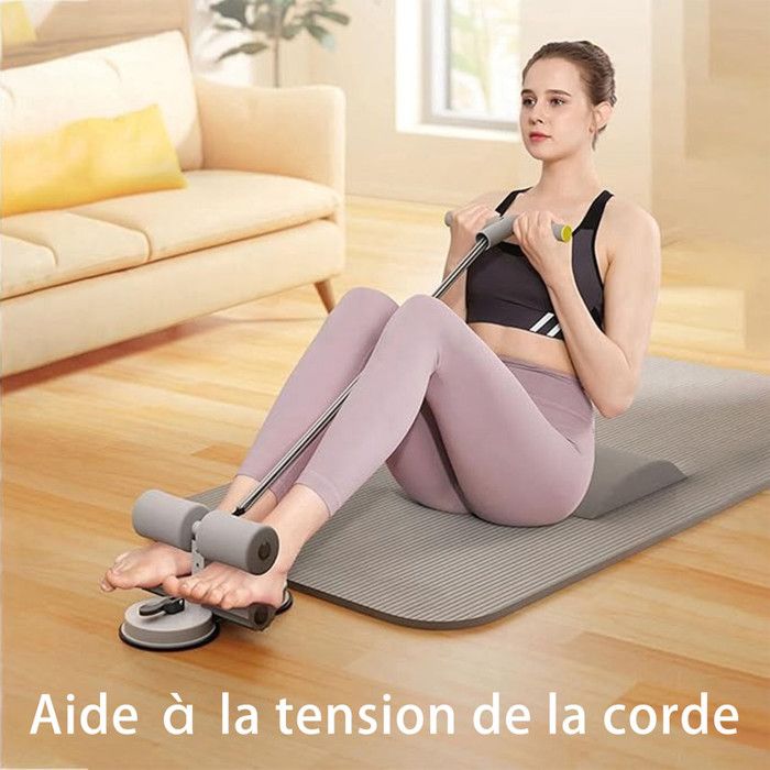 Barre Sit-up Auto-Aspirante Taozoey - Aide Redressement Abdominal Portable - 4 Niveaux Hauteur