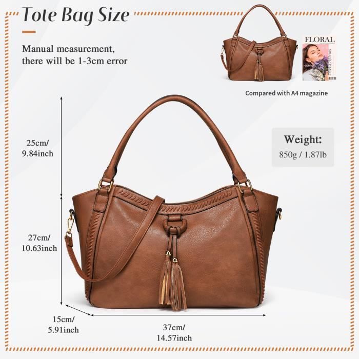 Set De 4 Sacs Pour Femme – Sac Bucket, Sac Bandoulière, Pochette, Porte-cartes – Cuir PU – Noir – Idéal Quotidien, Travail, Voyage