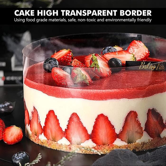 Rouleau Colliers à Gâteau Rodoide Transparent 20cm X 10m - Film Patisserie Pour Bordure Gâteaux