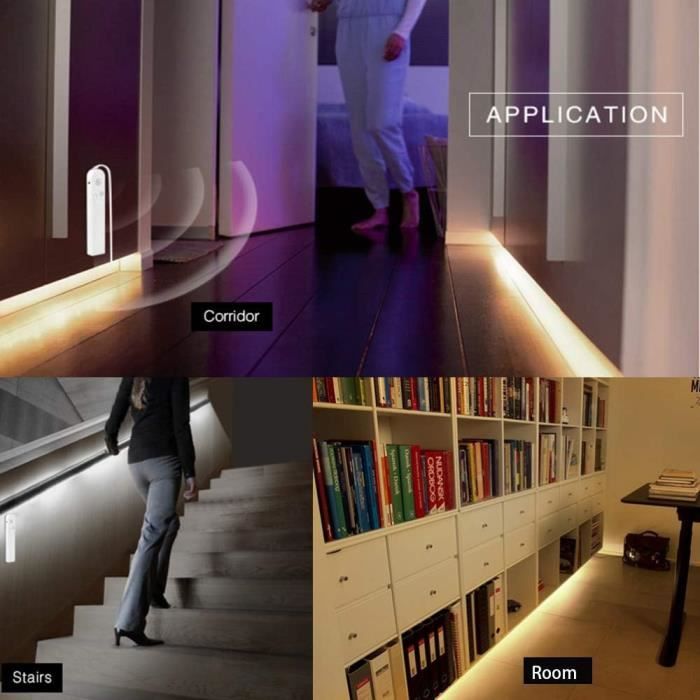 Éclairage Garde Robe Bande Lumineuse Led Capteur De Mouvement,Lumière Led De Garde-Robe ...