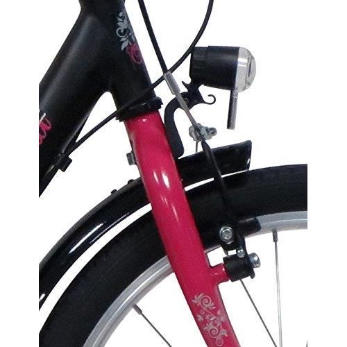 Vélo Enfant 20 Pouces Garçon Fille - 7 Vitesses, Garde-Boue, Bouteille & Cloche Boussole - Idéal 1,30m à 1,50m