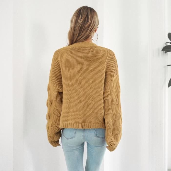 Cardigan tricoté d'automne pour femmes VITATA Pull ample à