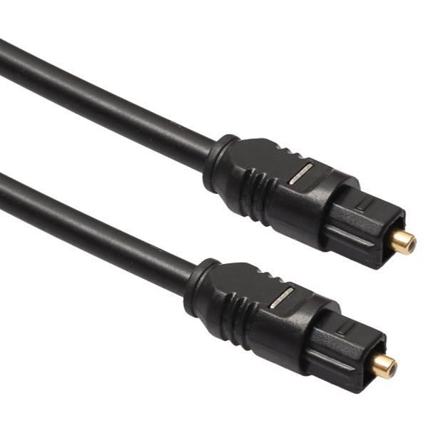 Câble audio fibre optique numérique OcioDual Toslink 5m noir