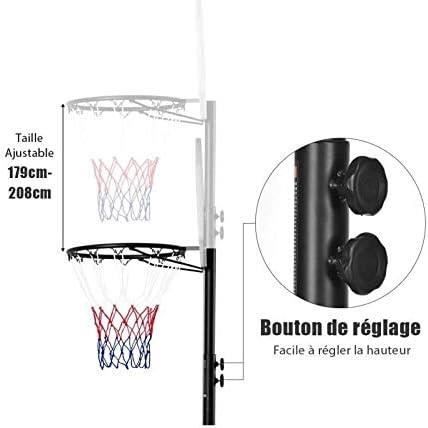 Panier de Basket Exterieur - Hauteur Réglable de 1,35 à 3,05m - Panier de  Basket Enfant et Adulte - Panier de Basket sur Pied - Cdiscount Sport