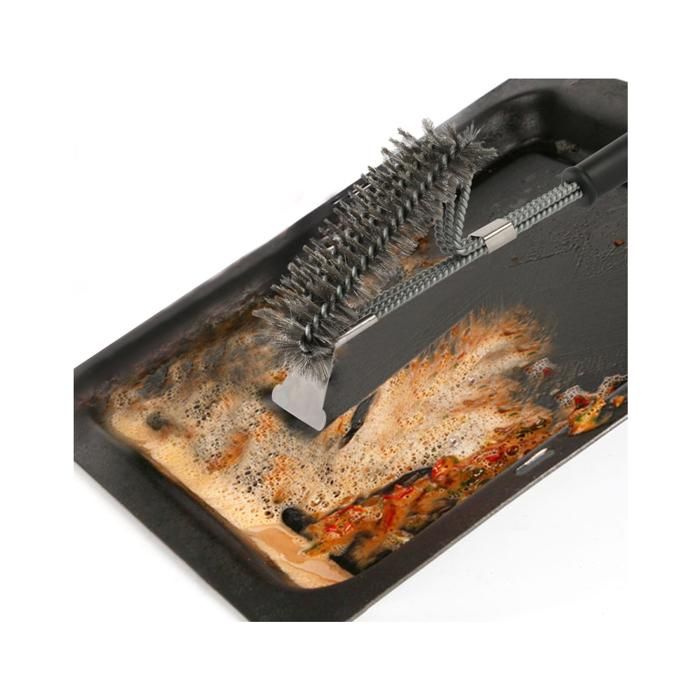 BBQ Triangle Grill Barbecue brosses avec racloir, Manche DE 43,2 cm ...