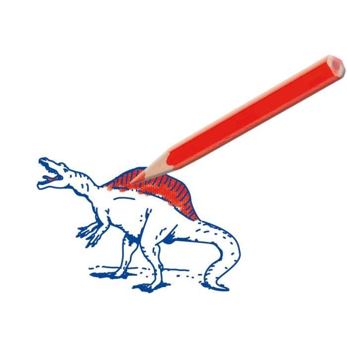 Kit Tampons Dinosaure SES Creative – 11 Tampons Mousse – Encre Lavable – Crayons – Dès 3 Ans