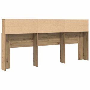 Tête de lit Léo 145cm + rangement bois/n Guyane