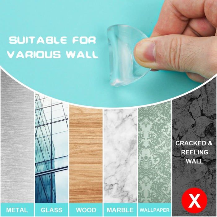 Lot De 6 Butées De Porte Adhésives Transparentes ECENCE - Protège Poignée Et Mur - Neuf
