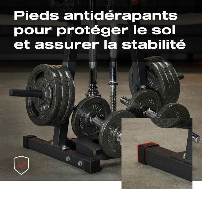 Support Mural Pour Haltères Et Disques De Poids - Neuf - Pour Home Gym