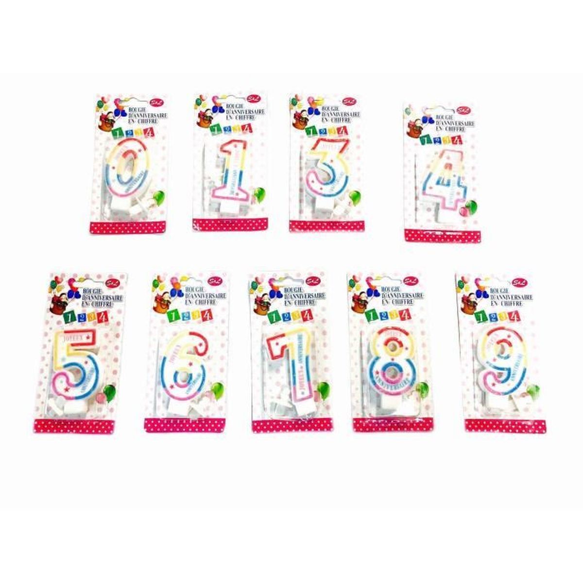 Bougies D Anniversaire Colore En Forme De Nombre Decoration De Gateau En Chiffres 5 Cdiscount Maison