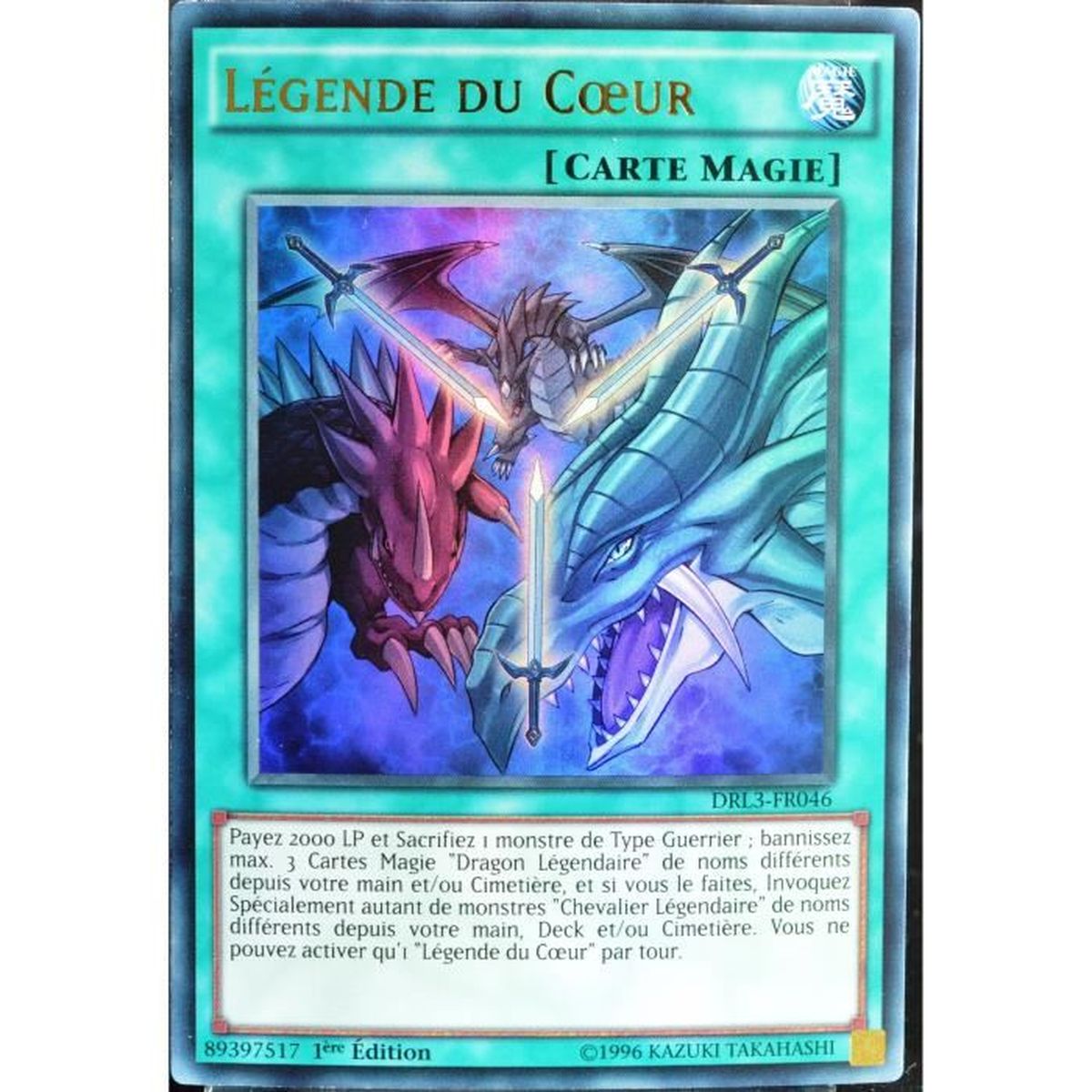 Carte Yu Gi Oh LEGENDE DU COEUR DRL3-FR046 Carte Yu Gi Oh LEGENDE DU COEUR DRL3-FR046